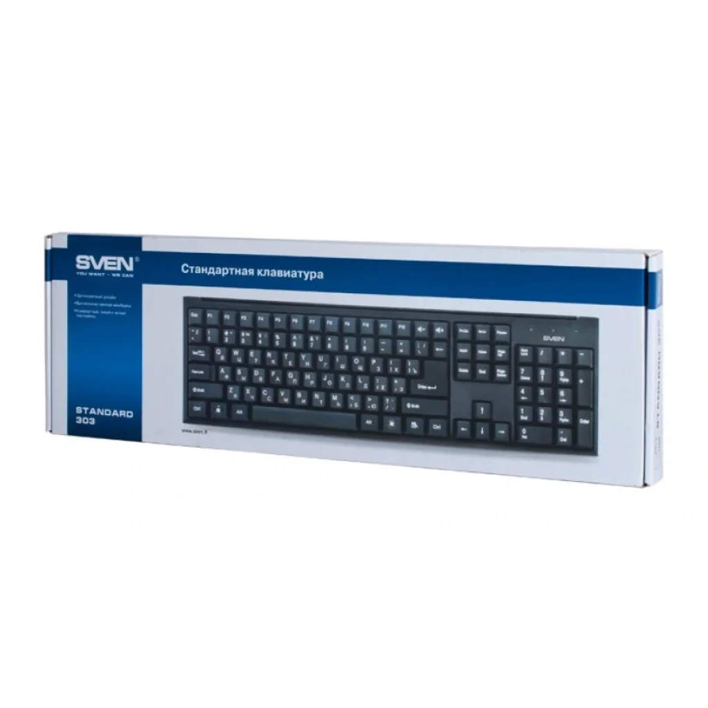 Клавіатура Sven 303 Standard Black USB, 00600154 UA