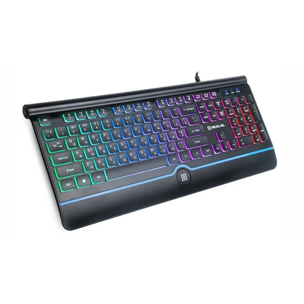 Клавіатура REAL-EL Comfort 8000 Backlit Ukr Black, EL123100033 UA