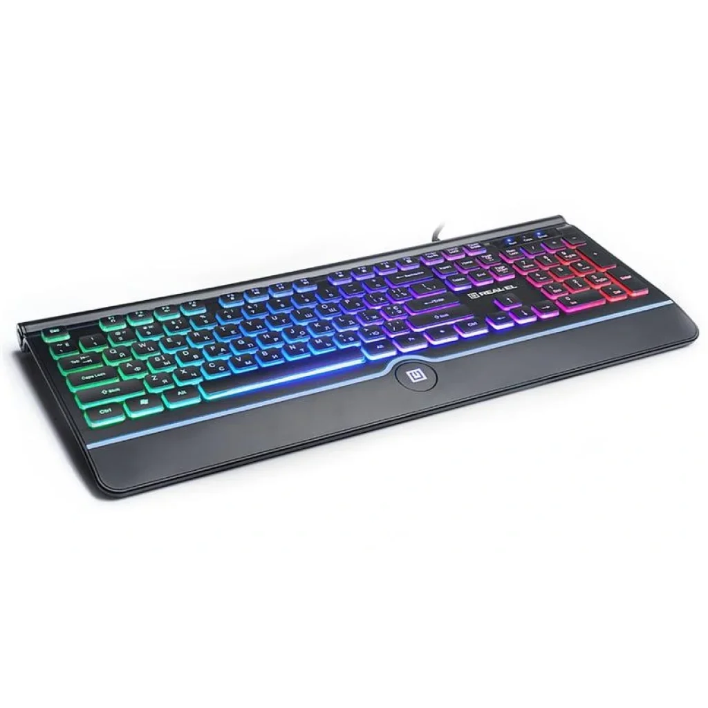 Клавіатура REAL-EL Comfort 8000 Backlit Ukr Black, EL123100033 UA