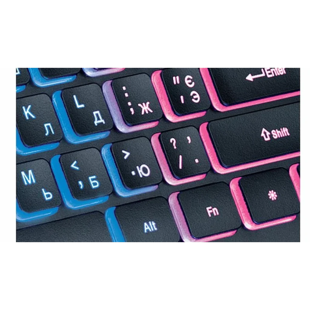 Клавіатура REAL-EL Comfort 8000 Backlit Ukr Black, EL123100033 UA