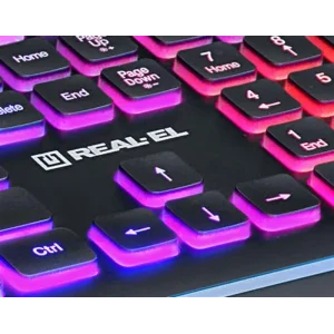 Клавіатура REAL-EL Comfort 8000 Backlit Ukr Black, EL123100033 UA