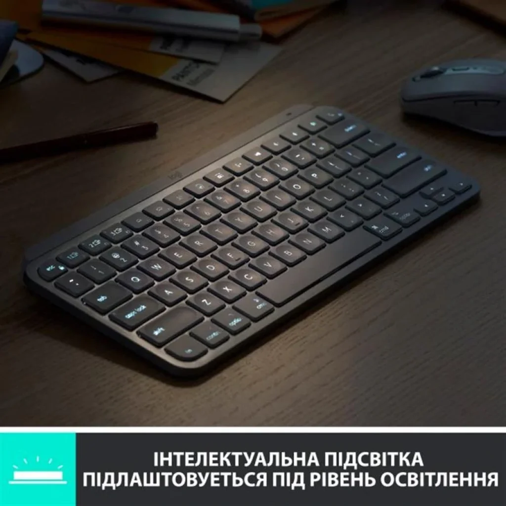 Клавіатура бездротова Logitech MX Keys Mini Wireless Illuminated UA Rose (920-010500) UA
