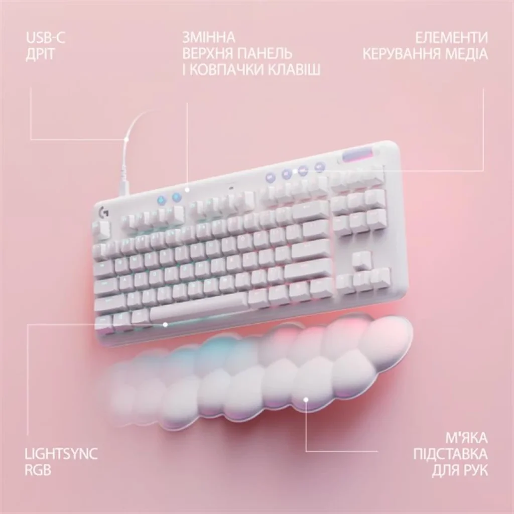 Клавиатура Logitech G713 Linear White (920-010678) UA