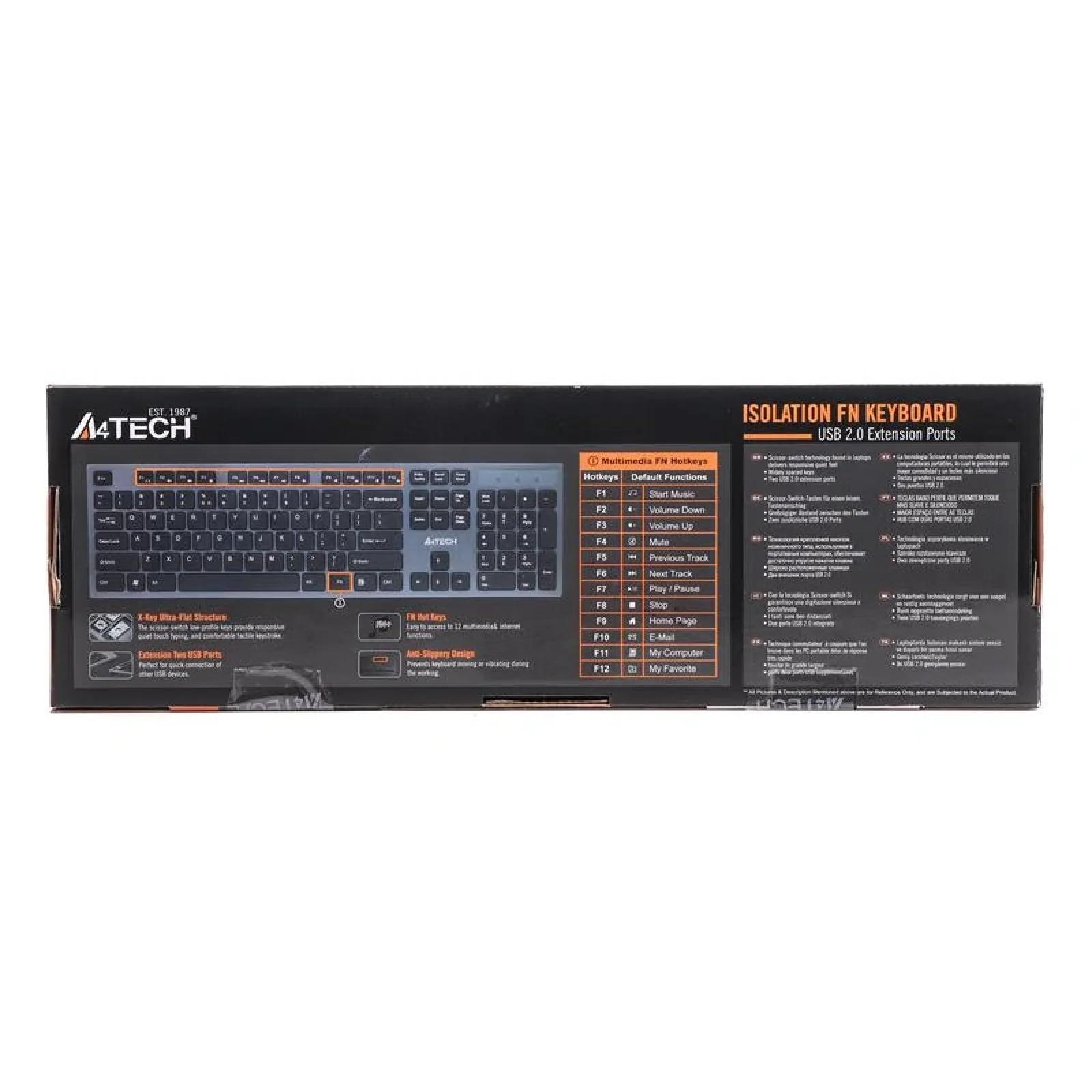 Клавіатура A4Tech KV-300H Grey/Black USB, KV-300H USB (Grey+Black) UA