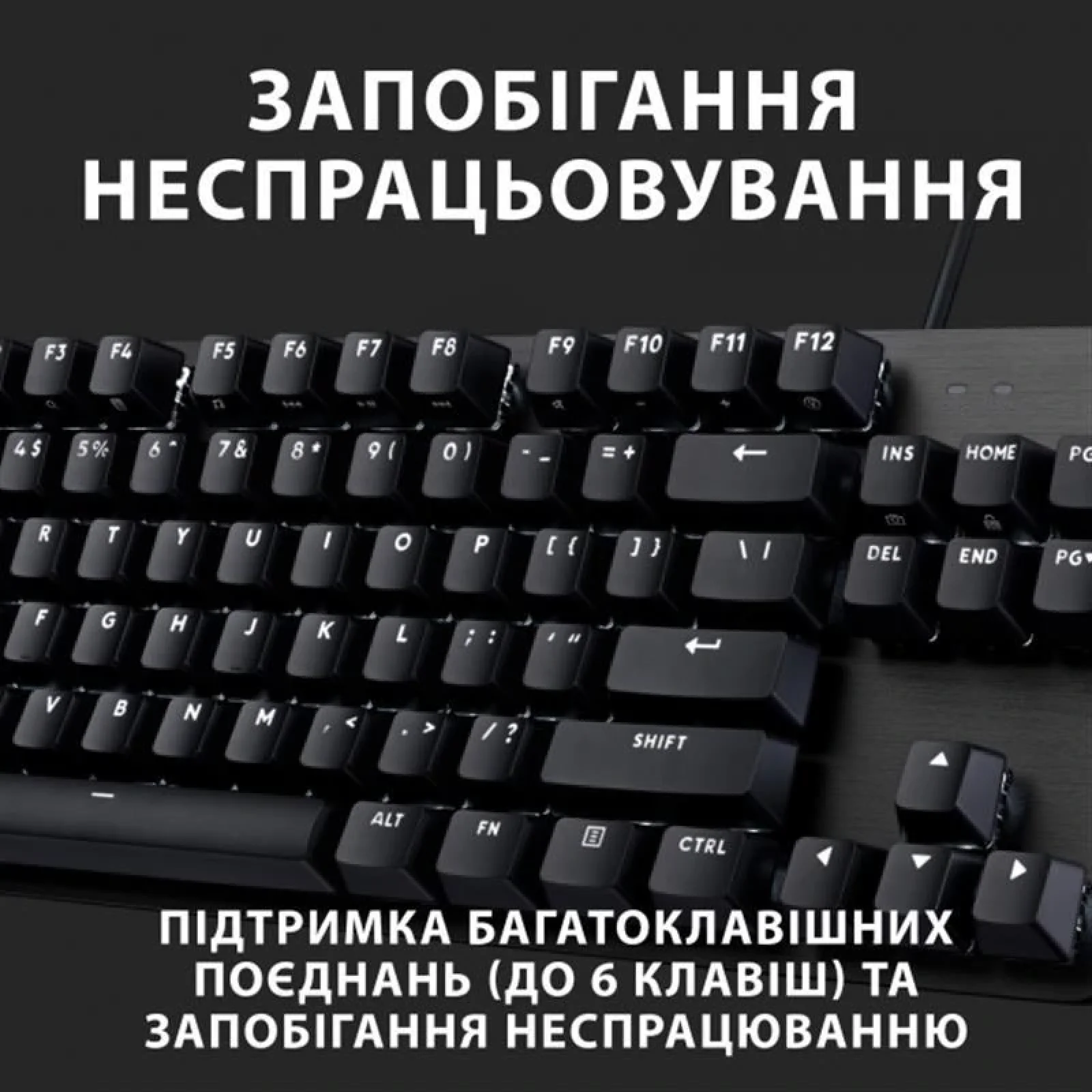 Клавиатура Logitech G413 TKL SE Corded Mechanical Gaming Keyboard Black (920-010446) UA
