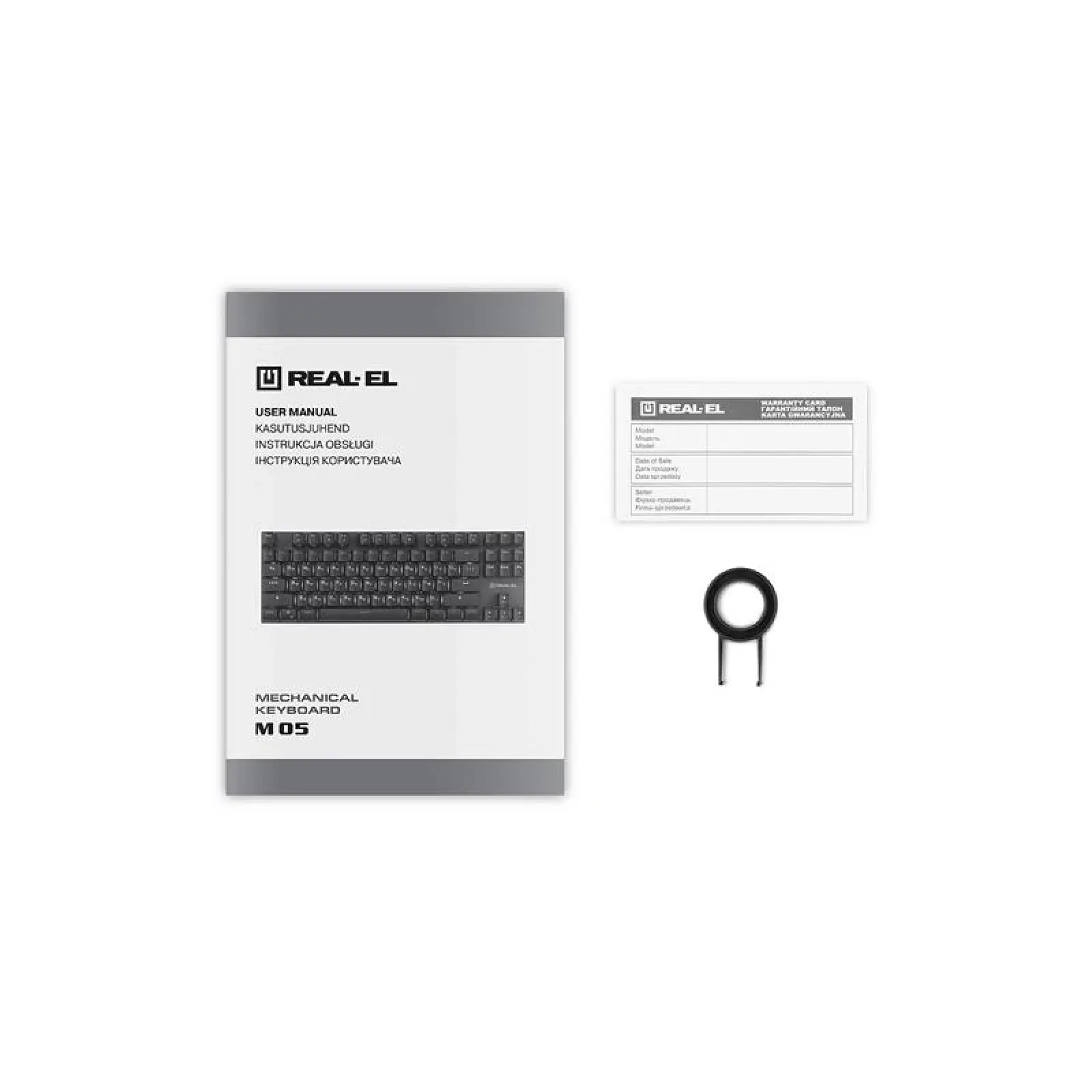 Клавіатура REAL-EL M 05 Grey, EL123100044 UA