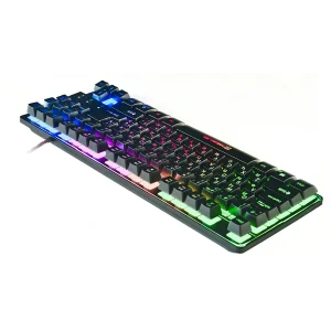 Клавіатура REAL-EL Gaming 8710 TKL Backlit Ukr Black, EL123100030 UA
