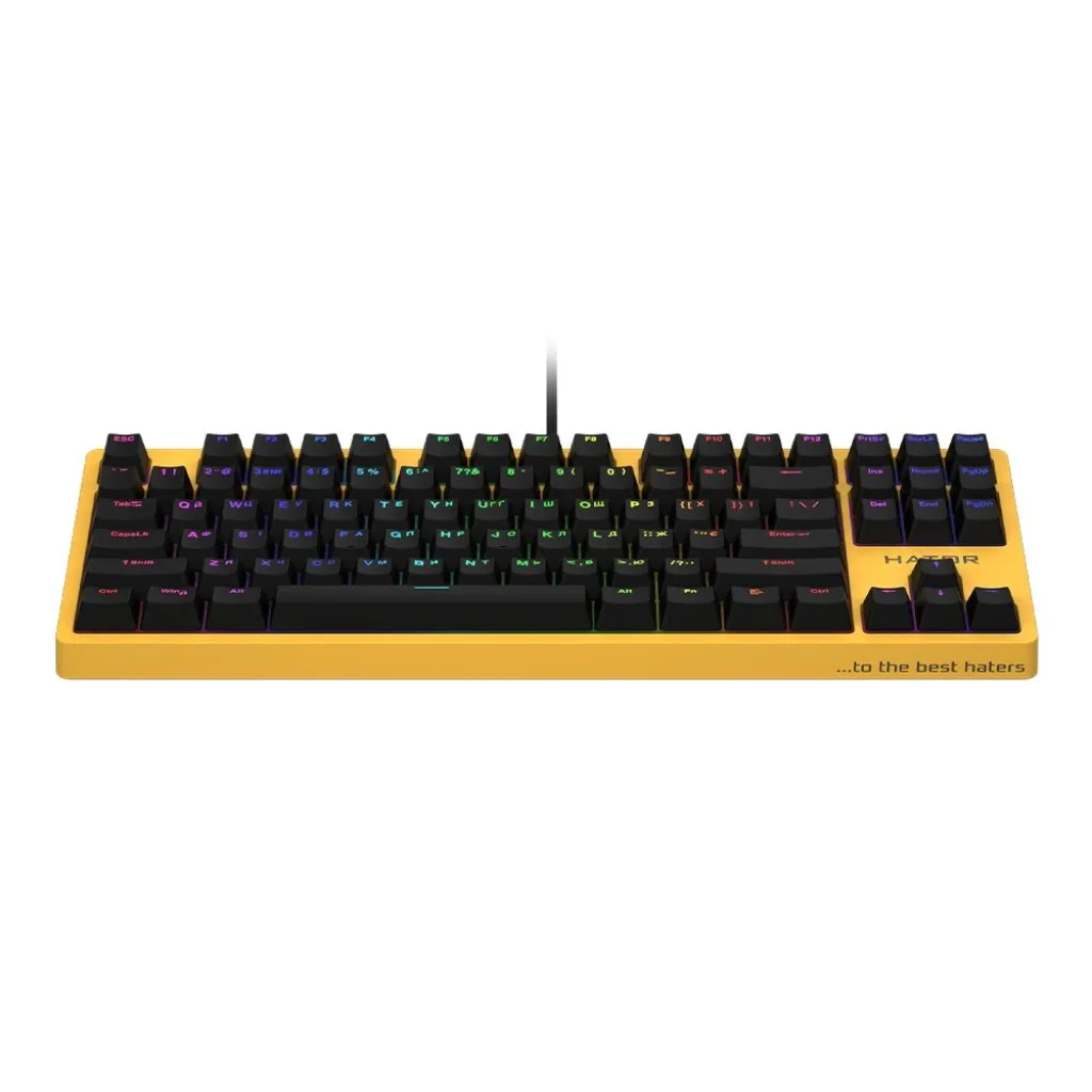 Клавиатура Hator Rockfall EVO TKL Kailh Optical ENG/UKR/RUS (HTK-632) Yellow USB UA