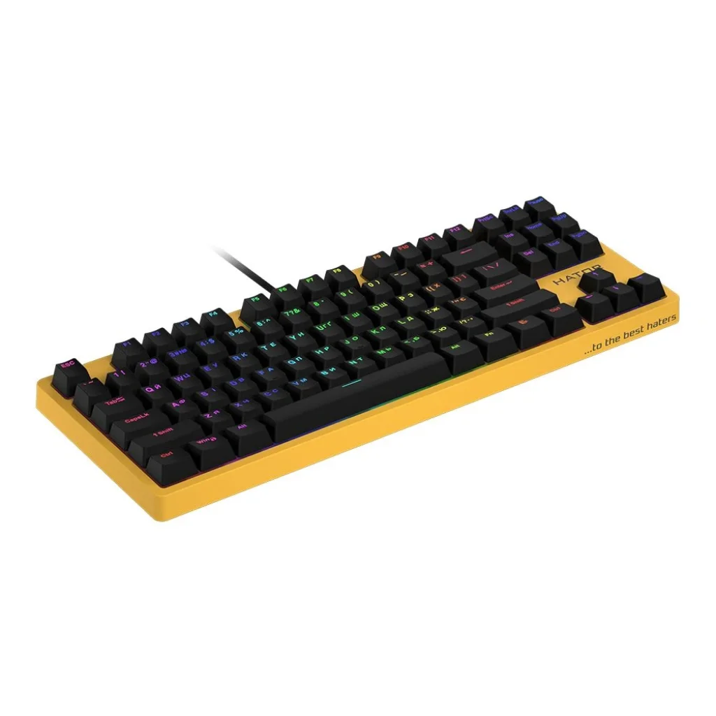 Клавиатура Hator Rockfall EVO TKL Kailh Optical ENG/UKR/RUS (HTK-632) Yellow USB UA