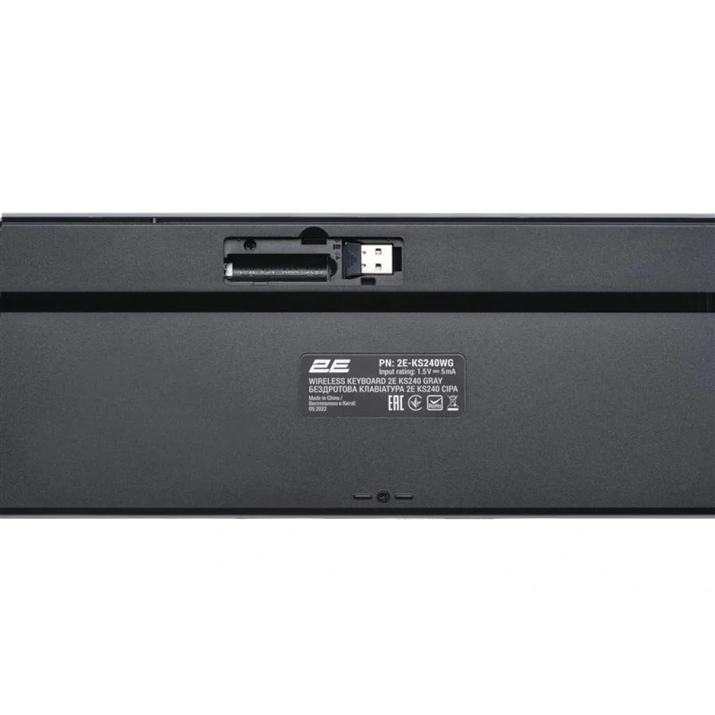 Клавіатура бездротова 2E KS240 WL BT Gray (2E-KS240WG) UA