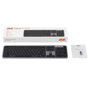 Клавіатура бездротова 2E KS240 WL BT Gray (2E-KS240WG) UA