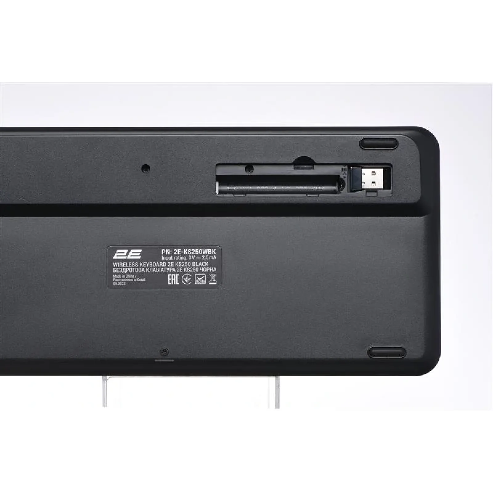 Клавіатура бездротова 2E KS250 WL BT Black (2E-KS250WBK) UA