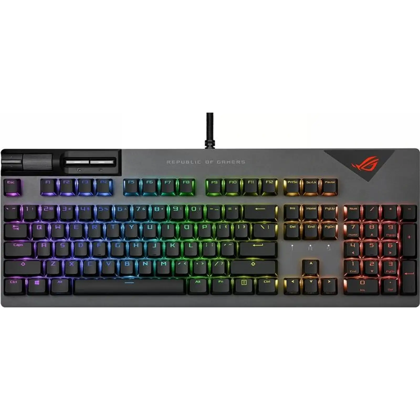 Клавіатура Asus ROG Strix Flare II LED 104key NX Red US Black/Grey (90MP02D6-BKUA01) UA