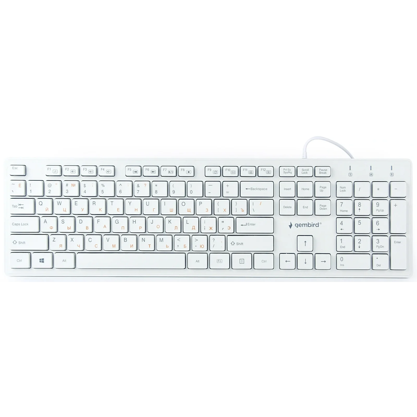 Клавиатура Gembird KB-MCH-03-W-UA Ukr White UA