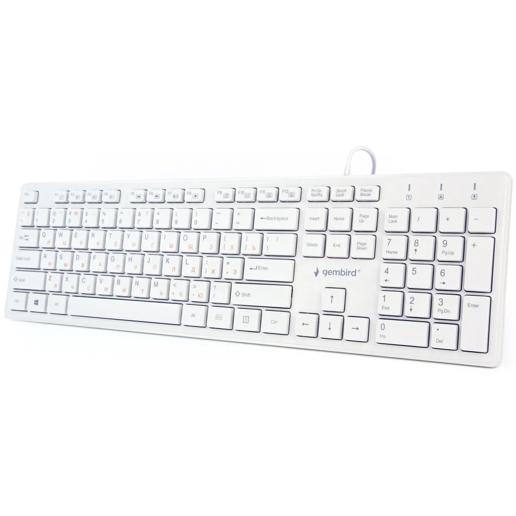 Клавіатура Gembird KB-MCH-03-W-UA Ukr White UA