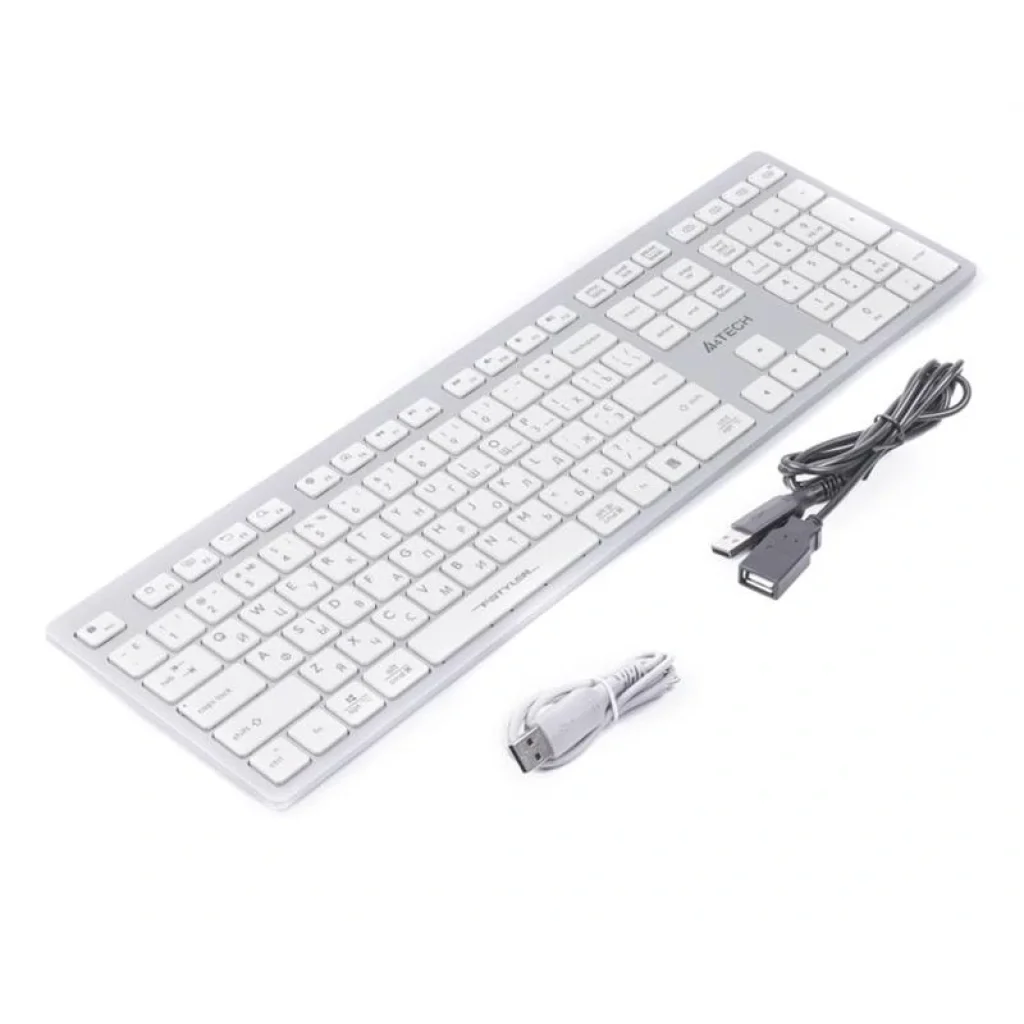 Клавиатура A4Tech FBX50C White, FBX50C (White) UA