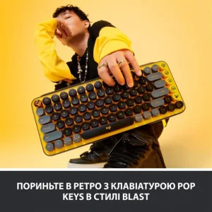 Клавиатура беспроводная Logitech Pop Wireless Blast Yellow (920-010735) UA