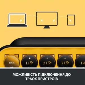 Клавиатура беспроводная Logitech Pop Wireless Blast Yellow (920-010735) UA