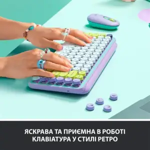 Клавиатура беспроводная Logitech Pop Wireless Daydream Mint (920-010736) UA