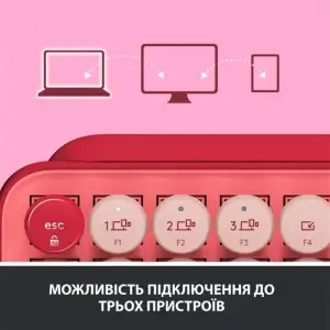 Клавиатура беспроводная Logitech Pop Wireless Heartbreaker Rose (920-010737) UA