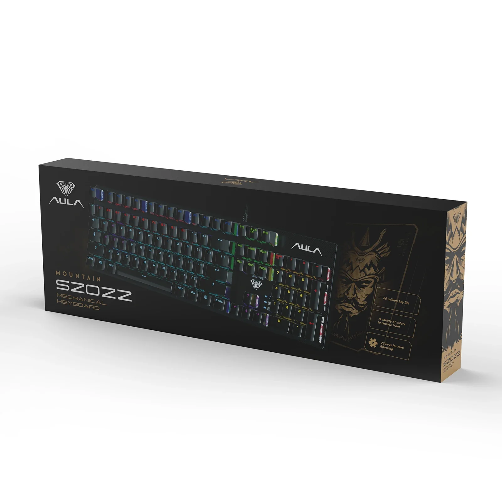 Клавиатура Aula Mechanical S2022 Black keycap KRGD blue (6948391240527) UA UA