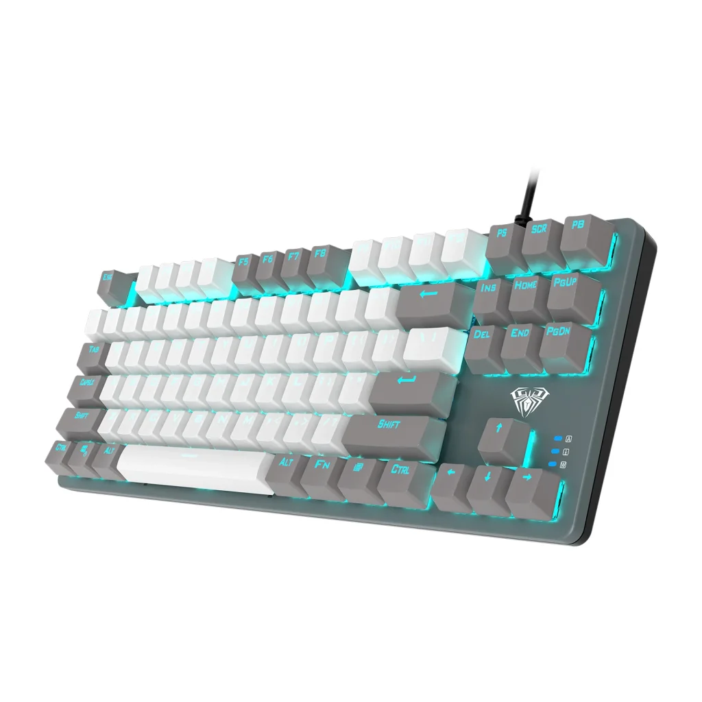 Клавіатура Aula Mechanical F3287 White/Grey keycap KRGD blue (6948391240688) UA UA