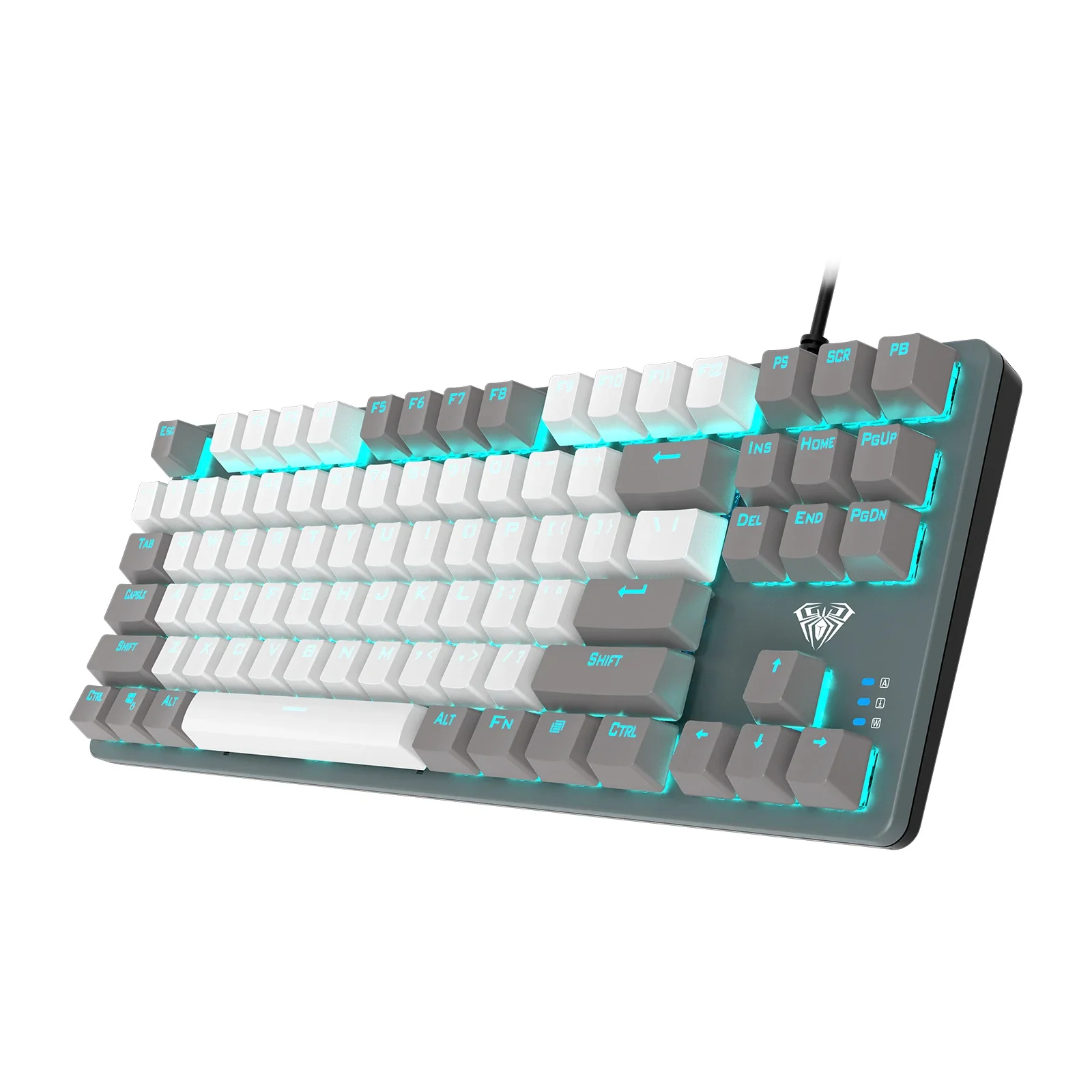 Клавиатура Aula Mechanical F3287 White/Grey keycap KRGD blue (6948391240688) UA UA