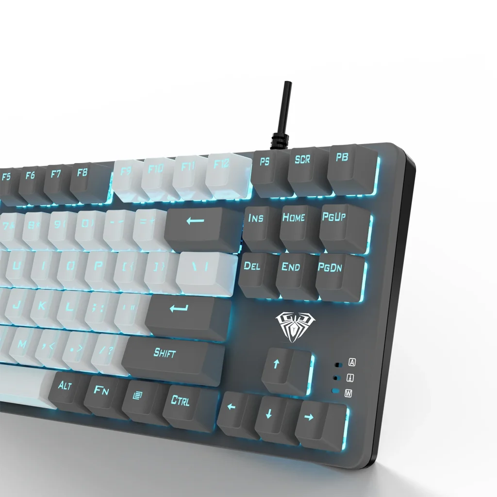 Клавіатура Aula Mechanical F3287 White/Grey keycap KRGD blue (6948391240688) UA UA