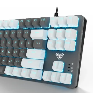 Клавіатура Aula Mechanical F3287 Grey/White keycap KRGD blue (6948391240954) UA UA