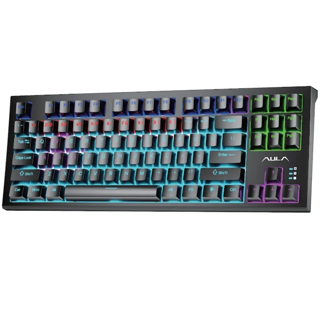 Клавиатура Aula Mechanical F3032 Black keycaps, plus 21 Yellow keys KRGD red (6948391204673) UA UA