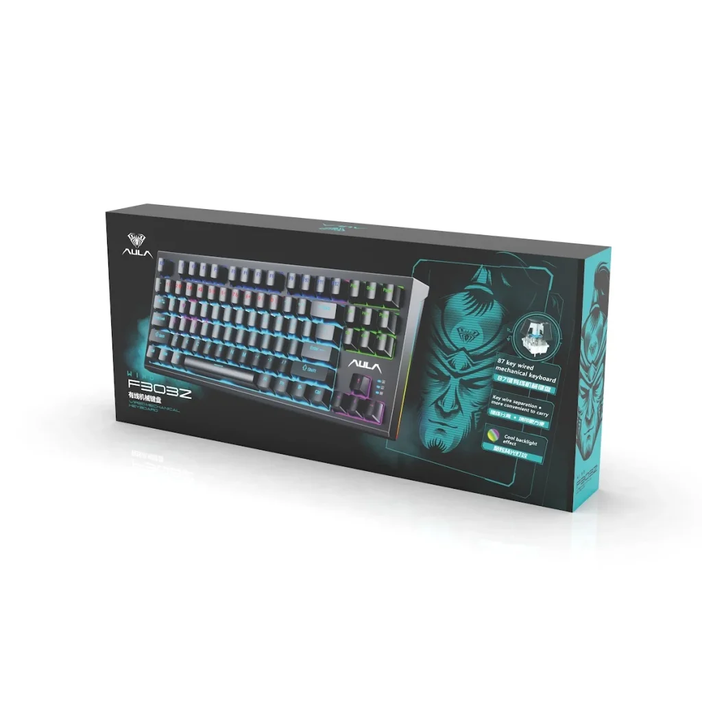 Клавиатура Aula Mechanical F3032 Black keycaps, plus 21 Yellow keys KRGD red (6948391204673) UA UA