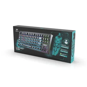 Клавиатура Aula Mechanical F3032 Black keycaps, plus 21 Yellow keys KRGD red (6948391204673) UA UA