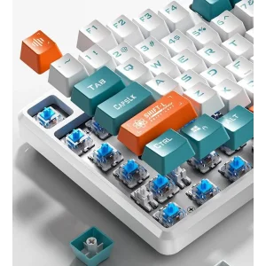 Клавіатура Aula Mechanical F2088 PRO White/Blue, plus 9 Orange keys KRGD blue (6948391234908) UA UA