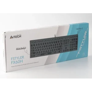 Клавіатура A4Tech Fstyler FX60H Grey White backlit, FX60H USB (Grey) White backlit UA