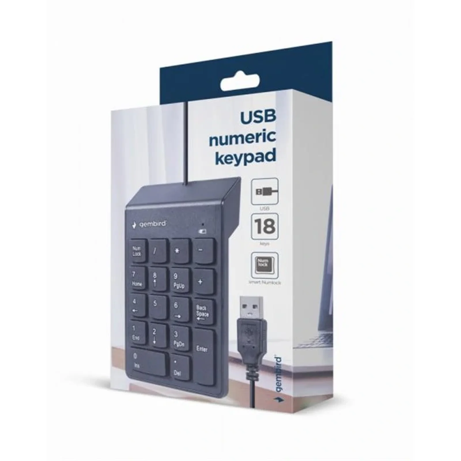 Цифровий клавіатурний блок Gembird KPD-U-03 Black UA