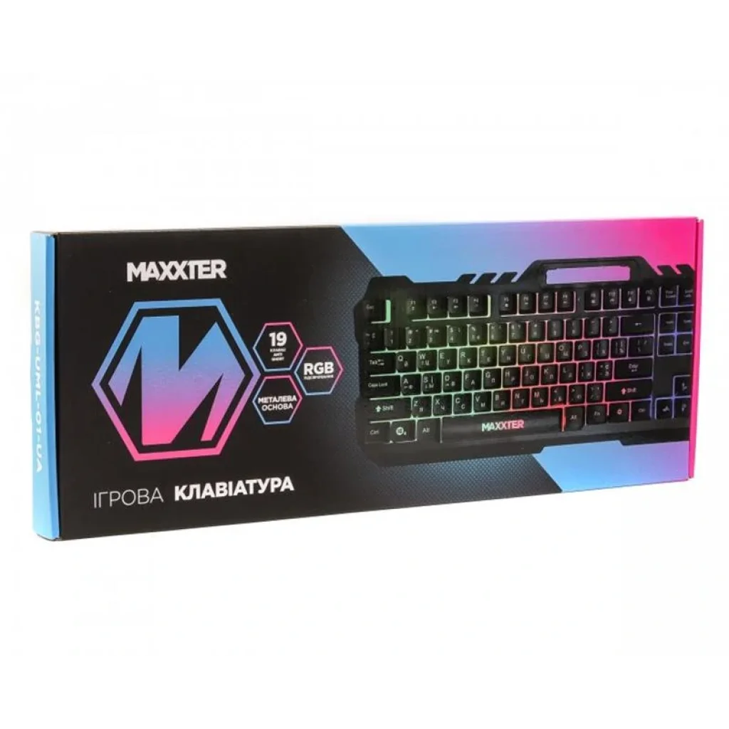 Клавіатура Maxxter KBG-UML-01-UA Black UA