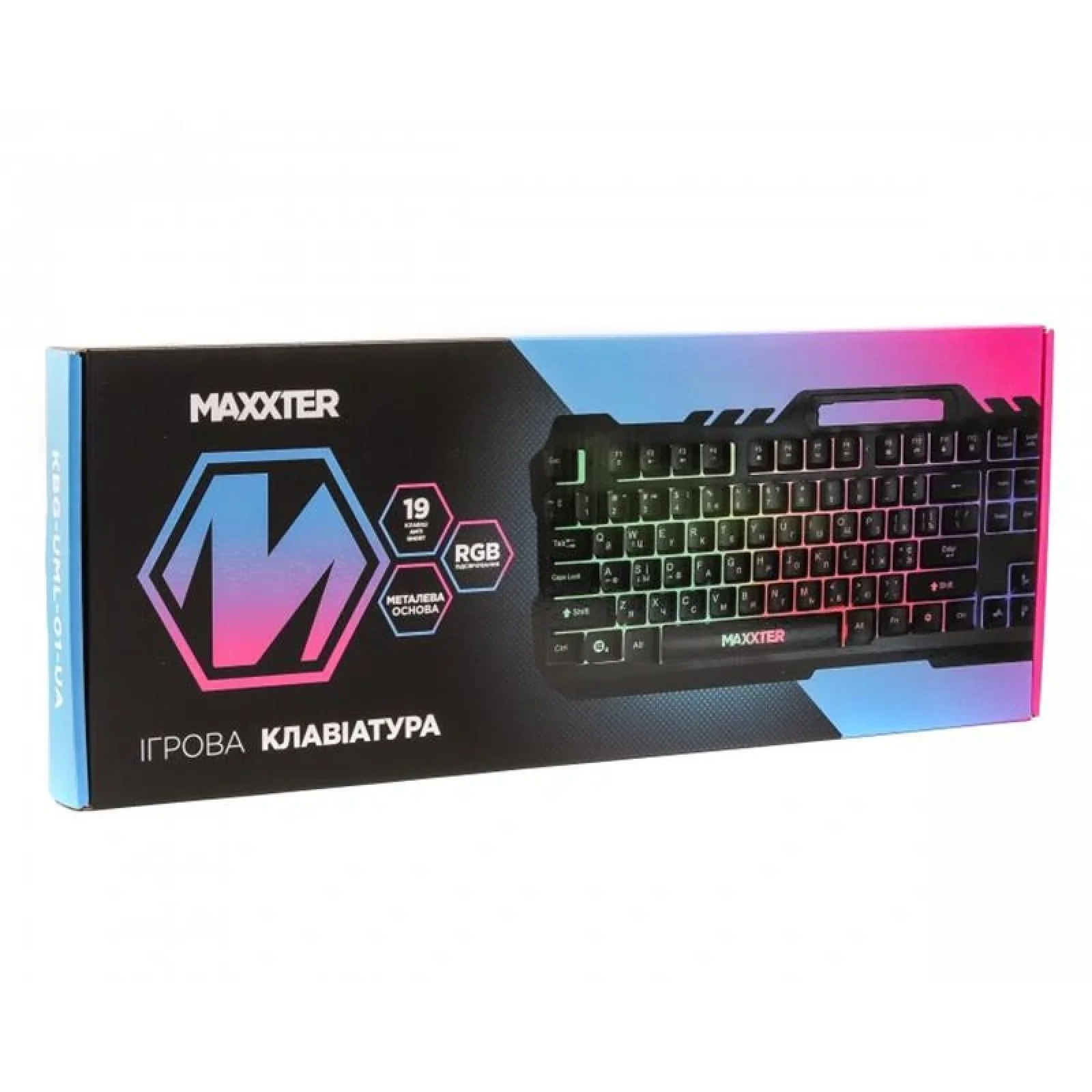 Клавиатура Maxxter KBG-UML-01-UA Black UA