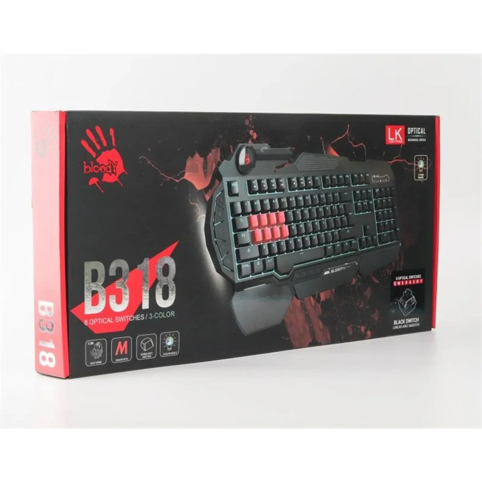 Клавиатура A4Tech Bloody B318 LK Black USB, B318 Bloody (Black) LK Black UA