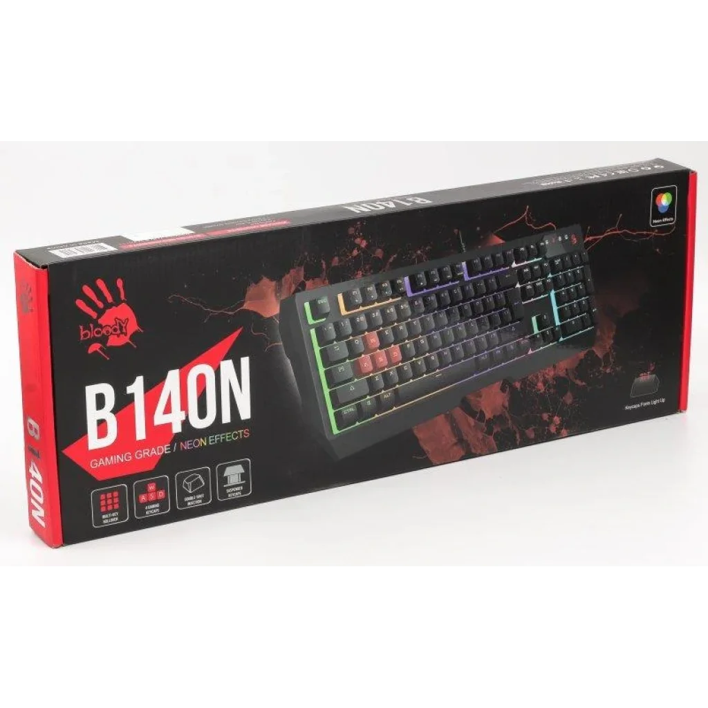 Клавіатура A4Tech Bloody B140N Black USB, B140N Bloody (Black) UA