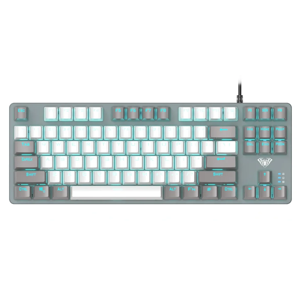 Клавіатура Aula Mechanical F3287 White/Grey keycap KRGD blue (6948391240688) UA UA