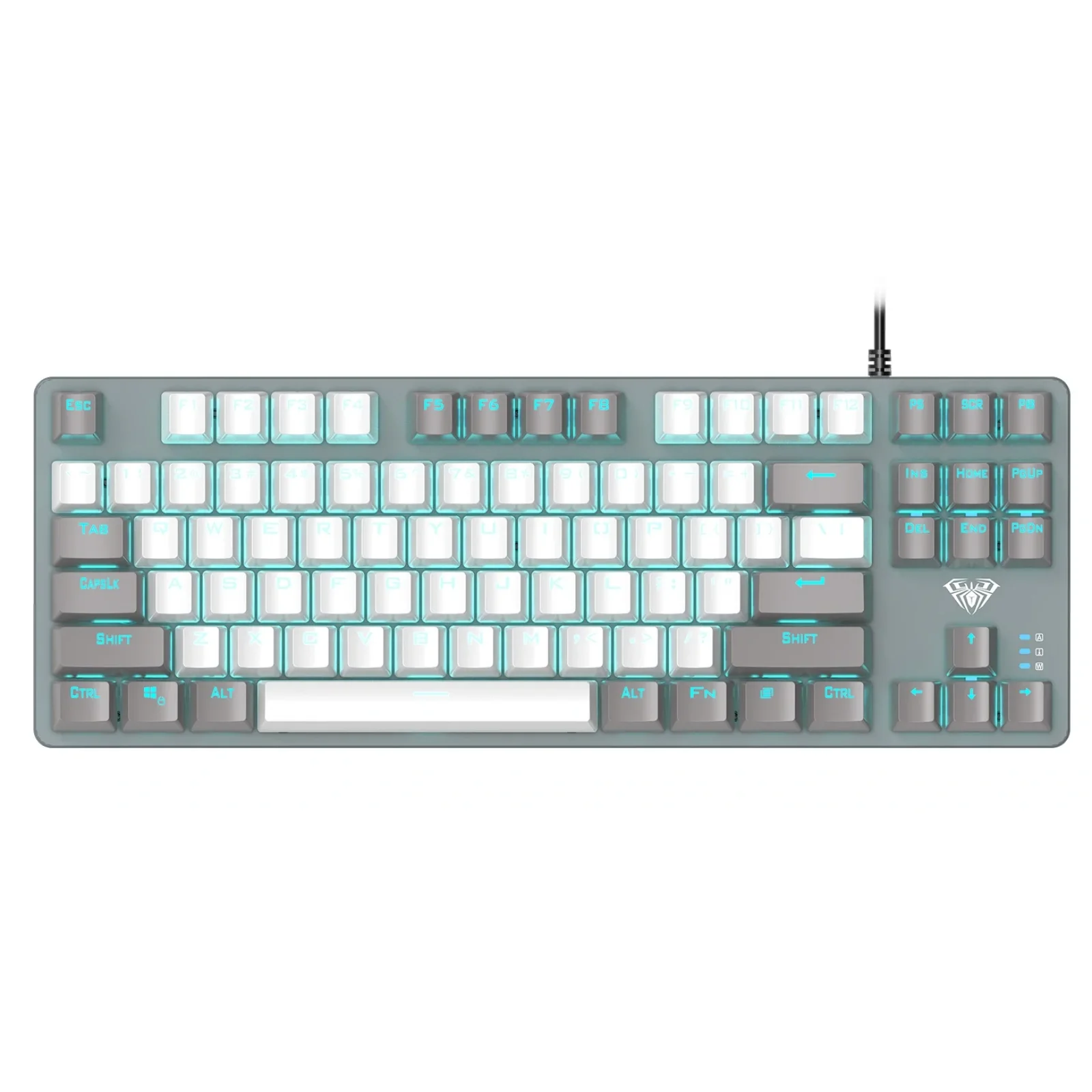 Клавиатура Aula Mechanical F3287 White/Grey keycap KRGD blue (6948391240688) UA UA