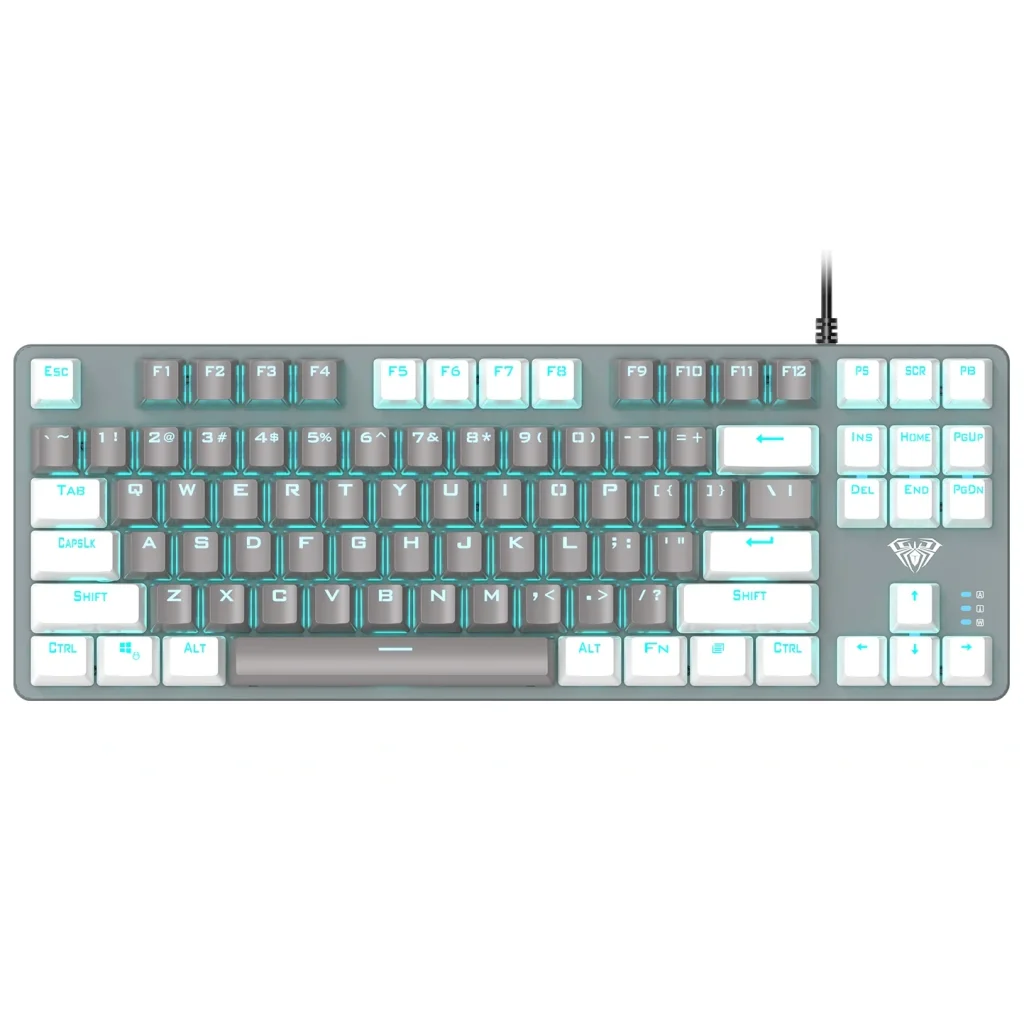 Клавіатура Aula Mechanical F3287 Grey/White keycap KRGD blue (6948391240954) UA UA