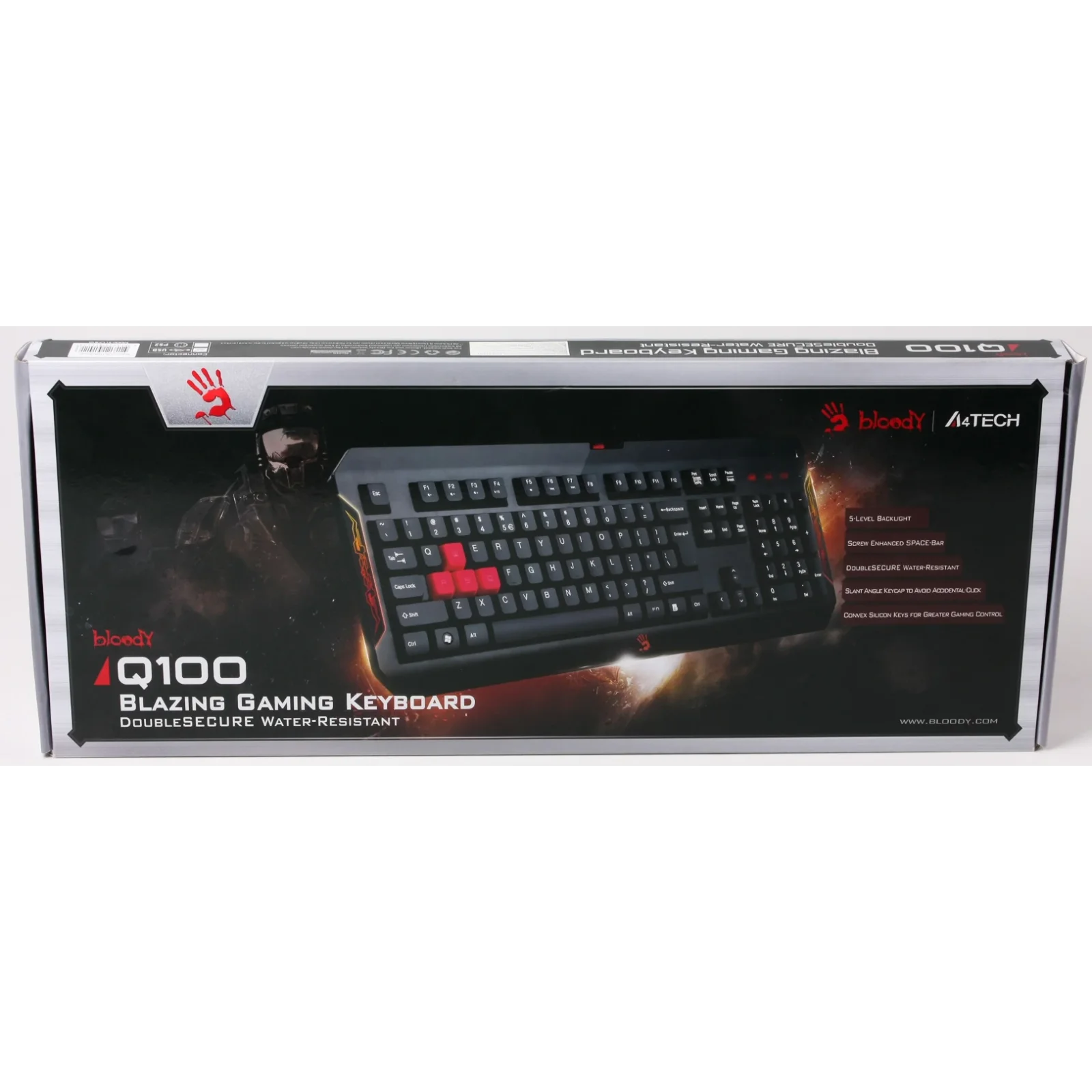 Клавіатура A4Tech Bloody Q100 Black USB, Q100 Bloody (Black) UA