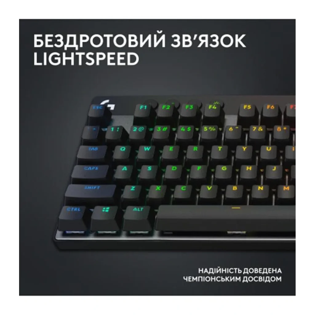 Клавіатура Logitech G PRO X TKL Lightspeed Black Tactile (920-012136) UA