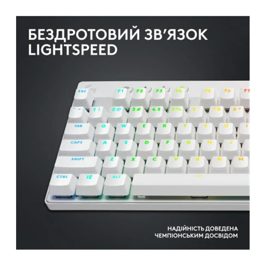 Клавіатура Logitech G PRO X TKL Lightspeed White Tactile (920-012148) UA