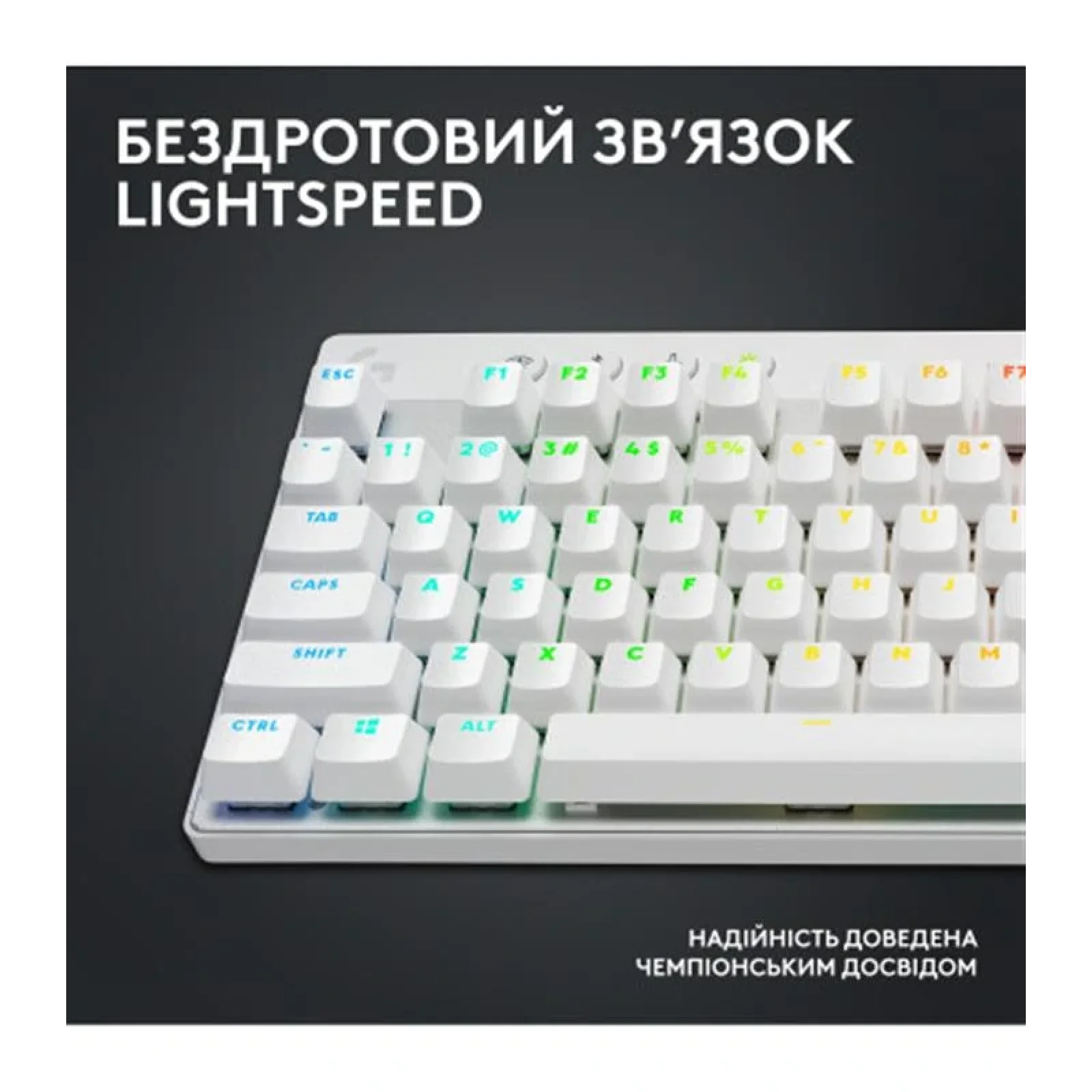 Клавиатура Logitech G PRO X TKL Lightspeed White Tactile (920-012148) UA