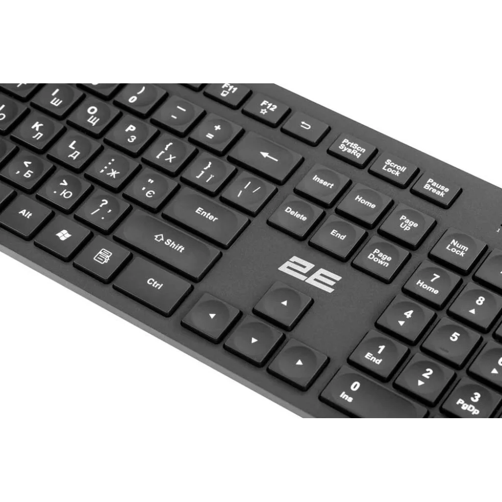 Клавиатура беспроводная 2E KS260 WL EN/UKR Black (2E-KS260WB) UA