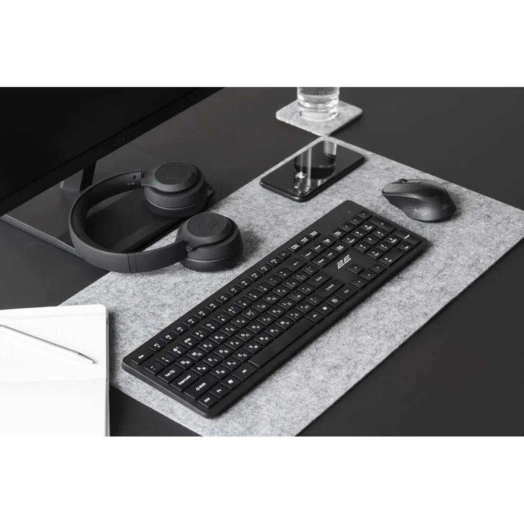 Клавиатура беспроводная 2E KS260 WL EN/UKR Black (2E-KS260WB) UA