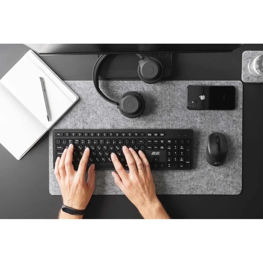 Клавиатура беспроводная 2E KS260 WL EN/UKR Black (2E-KS260WB) UA
