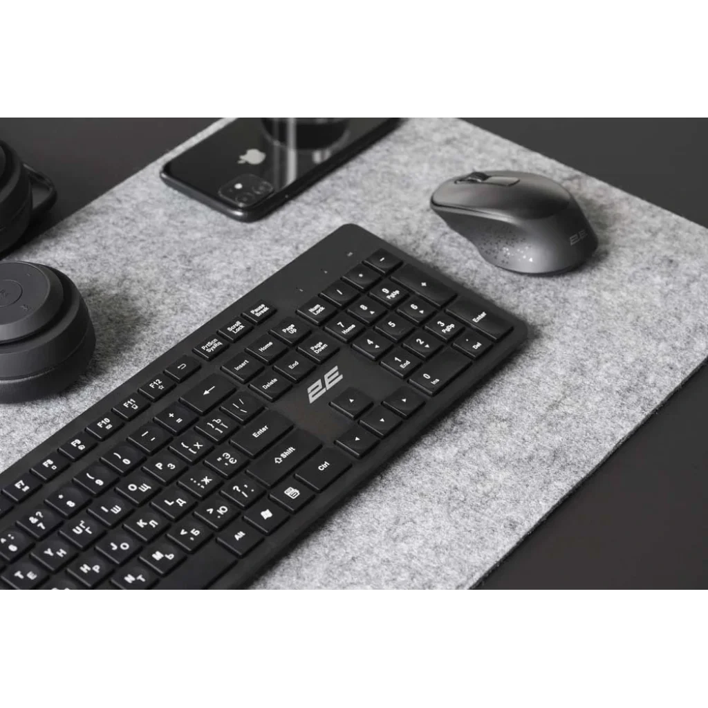 Клавиатура беспроводная 2E KS260 WL EN/UKR Black (2E-KS260WB) UA